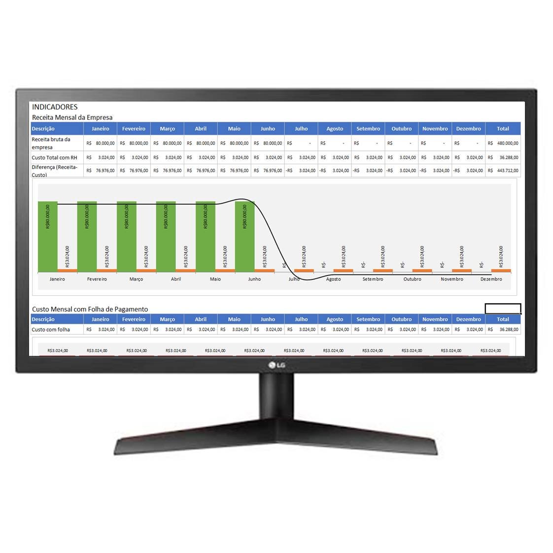Planilha de folha de pagamento Excel